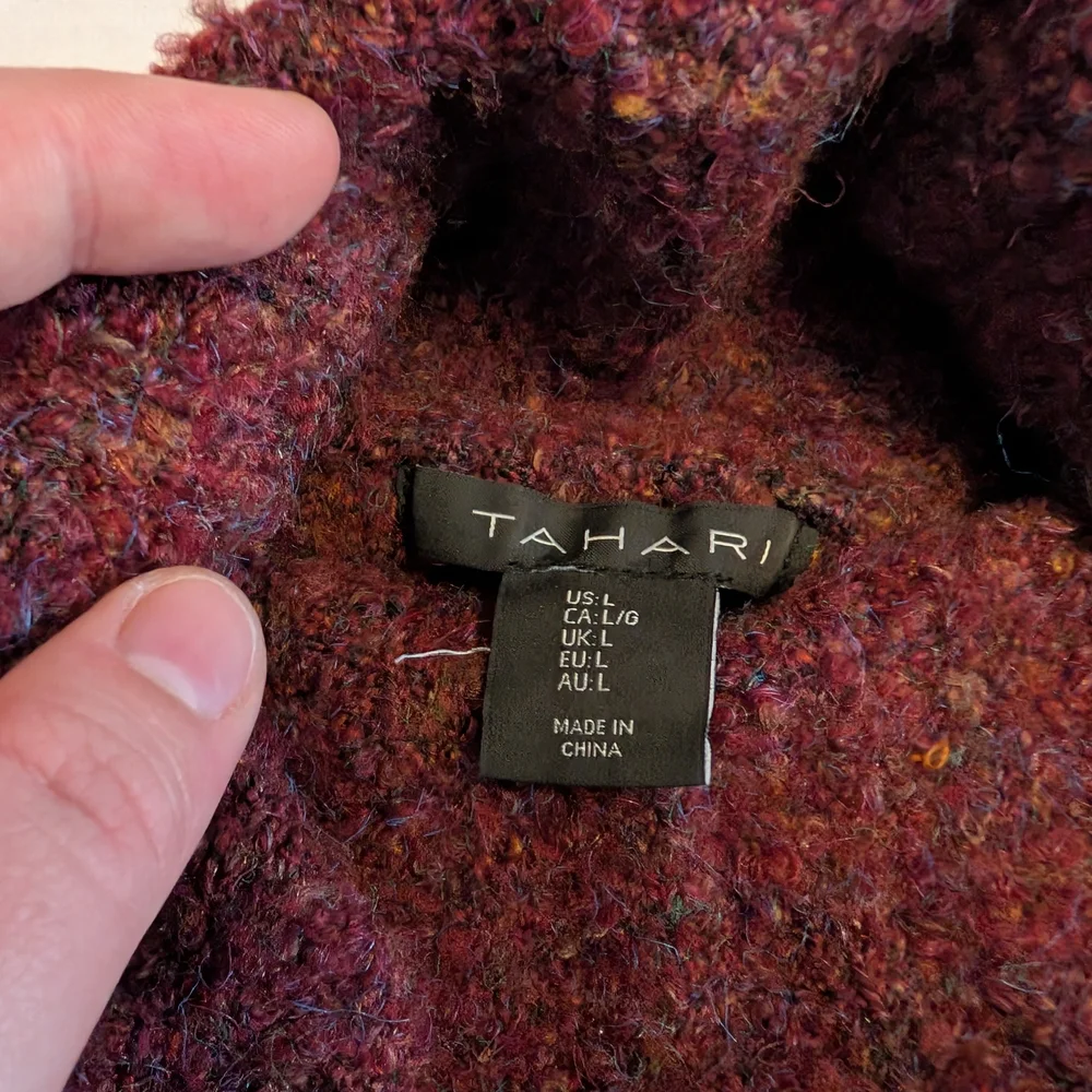 Tahari Woman's Maroon Turtleneck Sweater - Picture 3 of 4